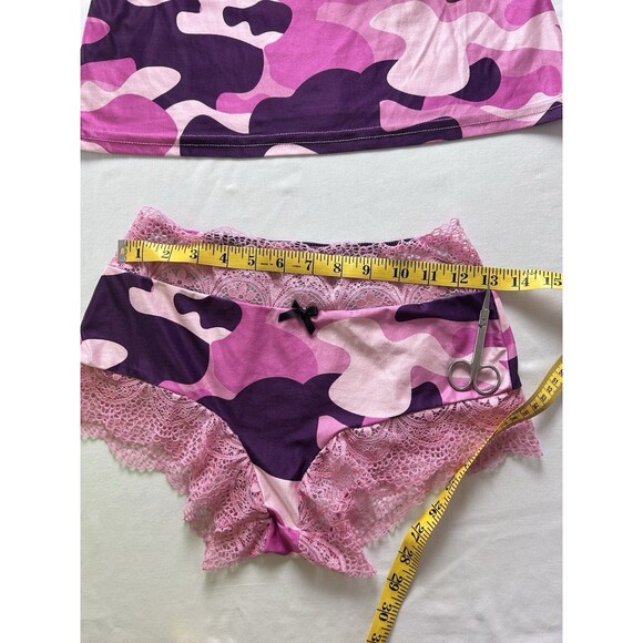 Chic Me Womens Medium Pink Camo Tank and Shorts Pajamas - Picture 5 of 7